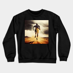 Running neon art Crewneck Sweatshirt